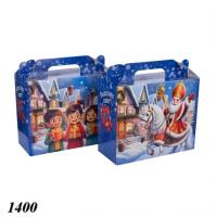 НР Коробка 1500 гр. Саквояж з ручками Миколай (1/10/175) Н82-2