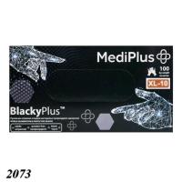 Рукавички чорні нітрилові MediPlus XL (1/10)