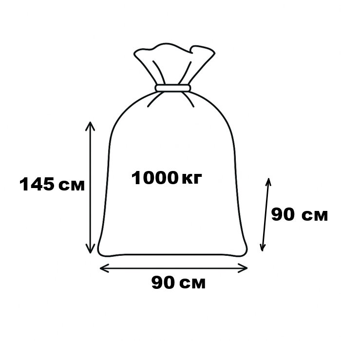 Мішки Біг-Бег чотири стропи 130гр 90x90x145 см 1000 кг Мішки Біг-Бег чотири стропи 130гр 90x90x145 см 1000 кг