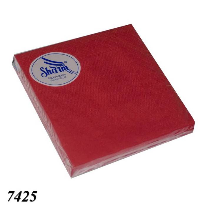 Серветка Sharm 20 шт двошарова Червона (7425)