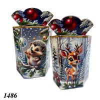 НР Коробка 800 гр. Новорічна 214 (1/10/100)