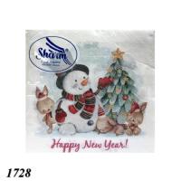 НР Серветки 33/33^ 20 шт.(2ш) Sharm "Сніговик і зайчик "  (1/30)