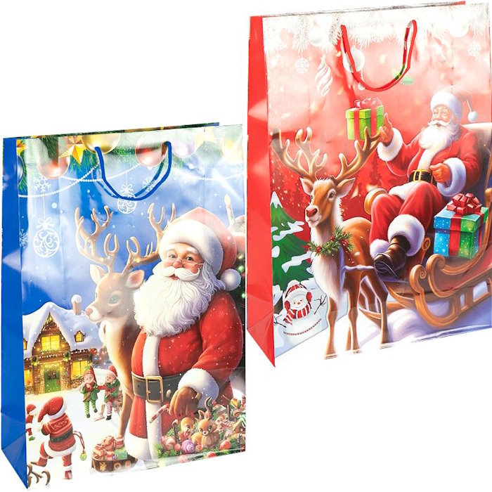 Пакет подарунковий  Новорічний 38х52х14 см Пакет подарунковий  Новорічний 38х52х14 см