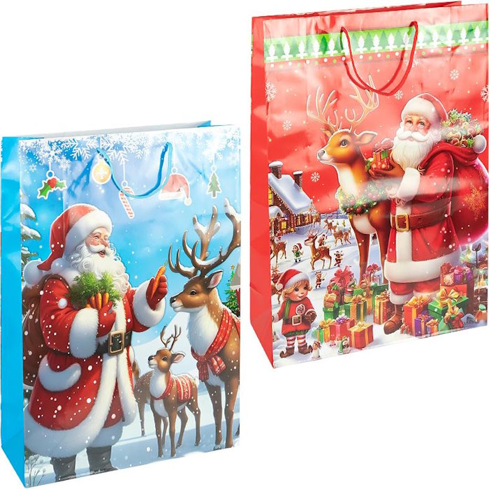 Пакет подарунковий  Новорічний 38х52х14 см Пакет подарунковий  Новорічний 38х52х14 см