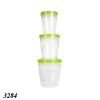 Набір судків 3шт( 550+900+1300мл) круглі герметичні Twist АЛ (1/30)