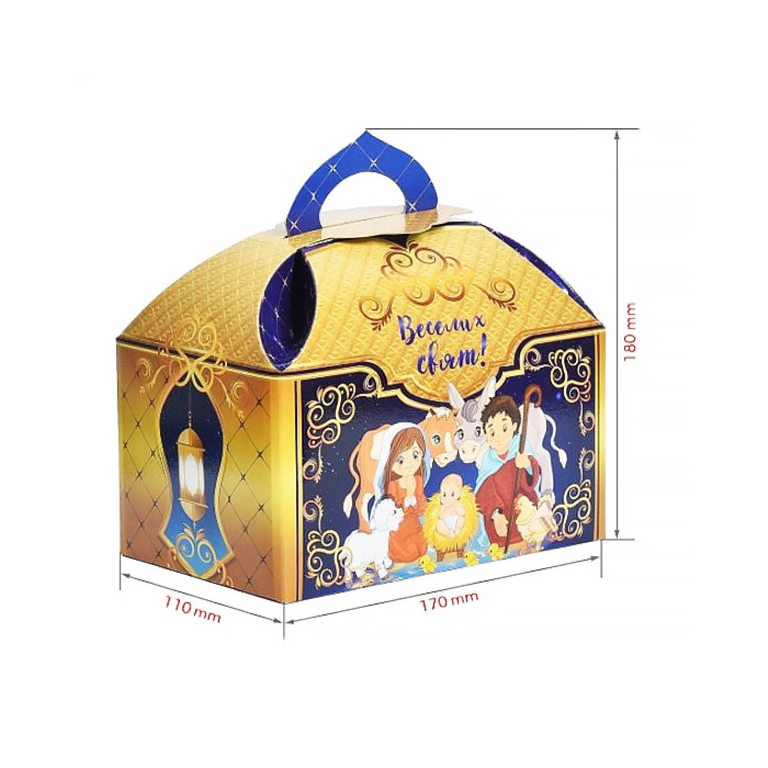 Новорічна коробка Скриня Різдво 800 гр Новорічна коробка Скриня Різдво 800 гр