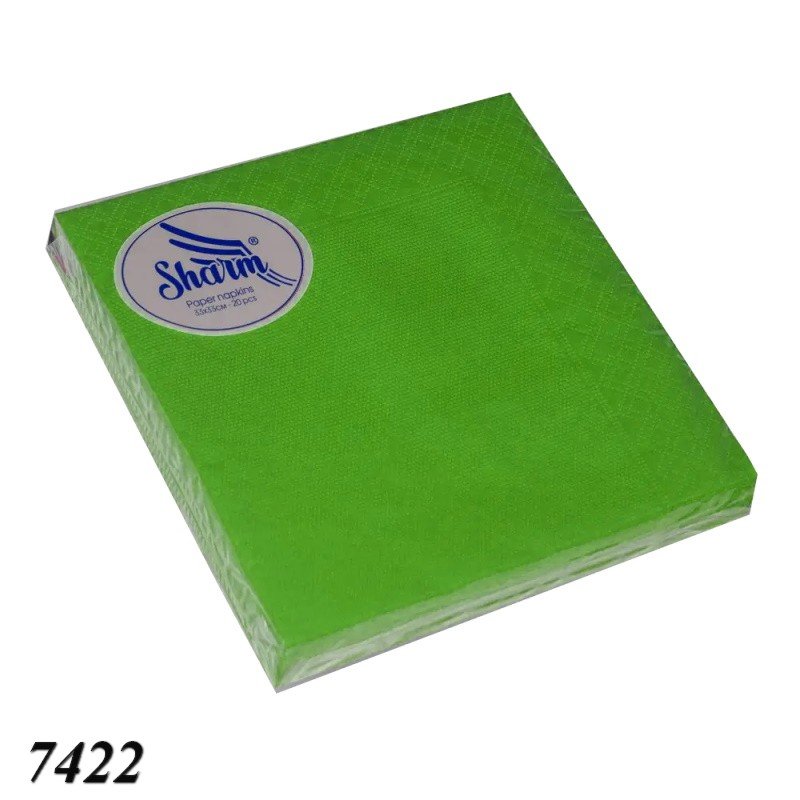 Серветка 33*33^ 20 шт.(2ш) Sharmзелена (7422)