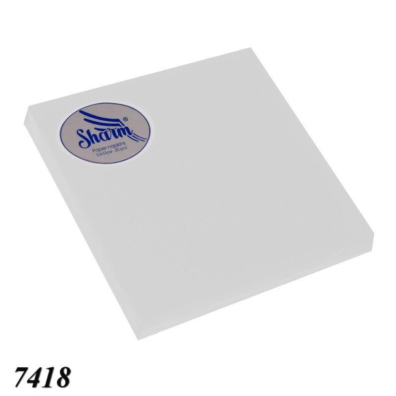 Серветка Sharm 20 шт двошарова Біла (7418)