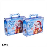 НР Коробка 900 гр. Сумка з ручками Санта  (1/10/250) Н80-3