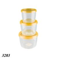 Набір судків 3шт( 600+880+1180мл) круглі герметичні Twist АЛ (1/42)