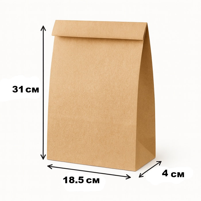 Пакет саше паперовий бурий 31х18х4.5 см 50 шт Пакет саше паперовий бурий 31х18х4.5 см 50 шт