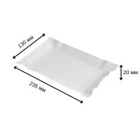 Тарілка паперова прямокутна 15х22 см (4083)