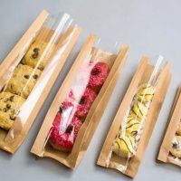 Пакет саше паперовий з вікном 9х34х4.5 см 100 шт (1452)