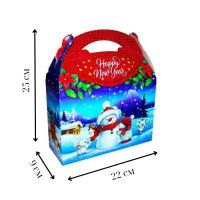 Новорічна коробка Портфель Сніговик 1400 гр (6195)