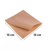Пакет кутик паперовий бурий 14х14 см 100 шт (8869)