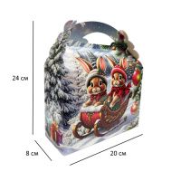 Новорічна коробка Помічники Санти 1000 гр (2299)