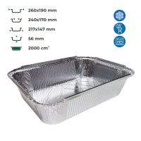 Контейнер алюмінієвий LF-864 прямокутний 2000 мл (8313)