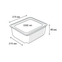 Одноразовий контейнер О-2223 3300 мл (1308)