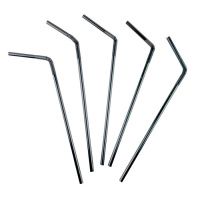 Соломка з вигином d6 250 мм 100 шт чорна (9767)