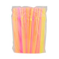 Соломка з вигином d4.8 210 мм 200 шт кольорова (9795)
