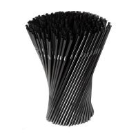 Соломка з вигином d5 210 мм 200 шт Чорний (6686)