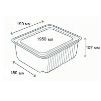 Контейнер для ягід та фруктів 1950 мл (0151)