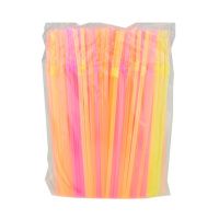 Соломка з вигином d4.8 210 мм 200 шт кольорова (9795)