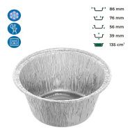 Контейнер алюмінієвий C1G круглий Жульєн 135 мл  (9158)