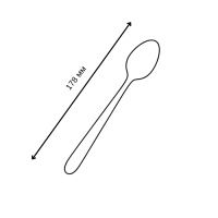 Ложка одноразова коктейльна Андрекс 178 мм Кольорова (5654)