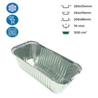 Контейнер алюмінієвий LF-816 прямокутний 1520 мл (8312)