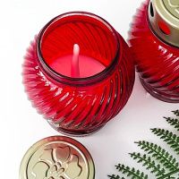 Свічка лампадка скло d 8.5 см h 10.5 см (2628)