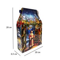 Новорічна коробка Сніговий та діти 700 гр (2420)