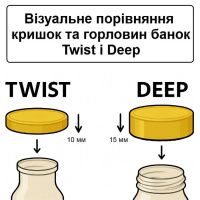Кришка для консервації Твіст DEEP 58 мм з клапаном (1109)