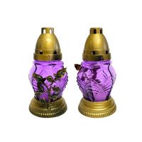 Свічка лампадка скло Троянда d 9 см h 18 см (3910)