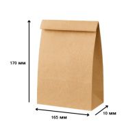 Пакет кутик паперовий Чорний 16.5х17 см 100 шт (0891)