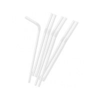 Соломка з вигином d4.8 210 мм 200 шт прозора (9796)