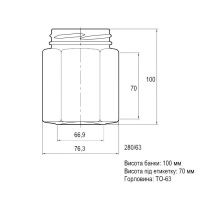 Банка скляна Медова 0.280 л Твіст 63 мм (7186)