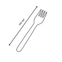 Виделка одноразова Андрекс 160 мм Прозора (1373)