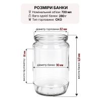 Банка скляна для консервування 0.65л СКО 20шт (6577)
