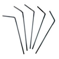 Соломка з вигином d6 250 мм 100 шт чорна (9767)
