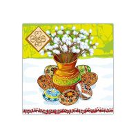 Пасхальні серветки Luxy Вербовий букет 33х33 20 шт. (4199)