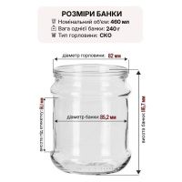 Банка скляна 0.46 л СКО (8175)