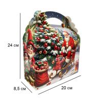 Новорічна коробка Санта з подарунками 800 гр (2323)