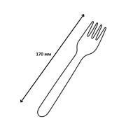 Виделка одноразова Андрекс №1 170 мм Біла (1025)