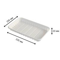 Тарілка одноразова прямокутна 155х225 мм (3344)