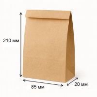 Пакет кутик паперовий білий 8.5х21 см 100 шт (9038)