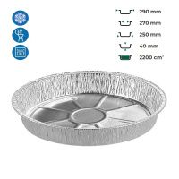 Контейнер алюмінієвий C10G круглий 2200 мл (9156)