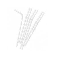 Соломка з вигином d4.8 210 мм 200 шт прозора (9796)