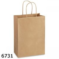 Крафтовый пакет 15*24*12 коричневыйс ручками (6731)